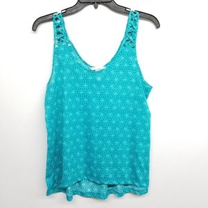 H&M Teal Geometric Print Tank